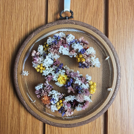 Embroidery Hoop in the shape of a letter S